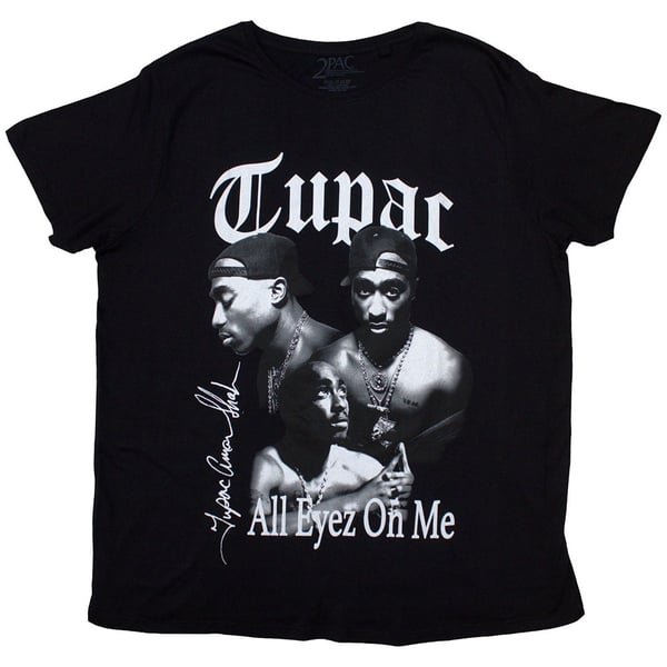 Tupac Unisex T-Shirt: All Eyez B&W (Medium)