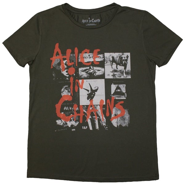 Alice In Chains Ladies T-Shirt: Albums Montage (Small)