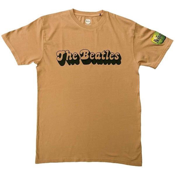The Beatles Unisex T-Shirt: '70s Logo (Sleeve Print) (Small)