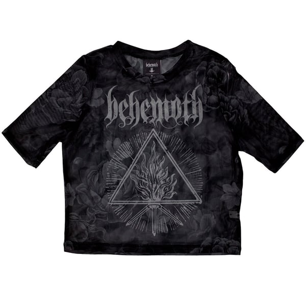 Behemoth Ladies Crop Top: Furor Divinus (Mesh) (X-Small)