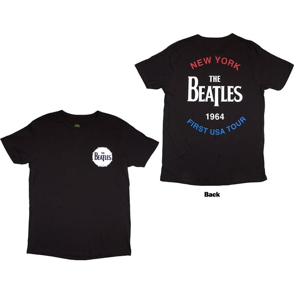 The Beatles Unisex T-Shirt: New York 1964 (Back Print) (X-Large)