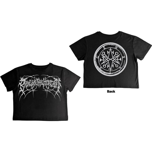 Bring Me The Horizon Ladies Crop Top: Metal Logo Genxsis (Back Print) (XX-Large)