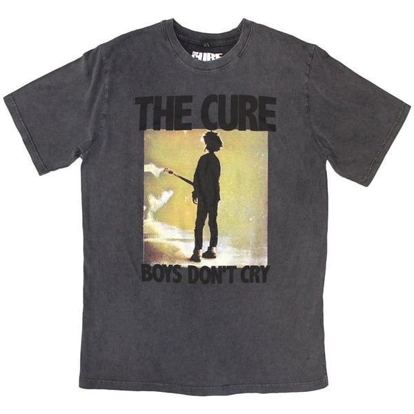 The Cure Unisex Stone Wash T-Shirt: Boys Don't Cry Box (Large)