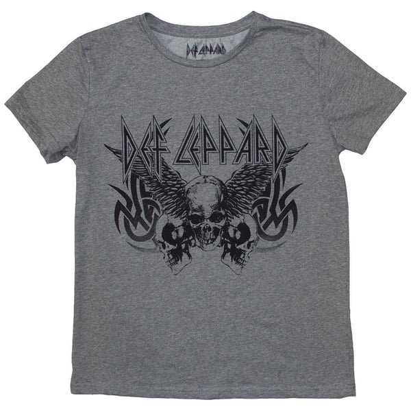Def Leppard Ladies T-Shirt: Tribal Skull (Medium)