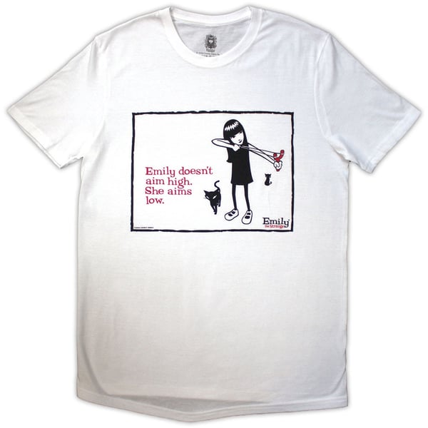 Emily The Strange Unisex T-Shirt: Aims Low (Large)