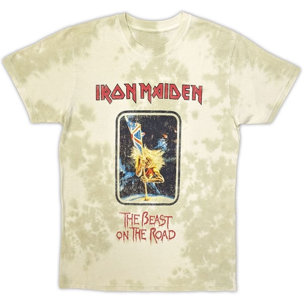 Iron Maiden Unisex T-Shirt: Beast On The Road (Wash Collection) (Small)