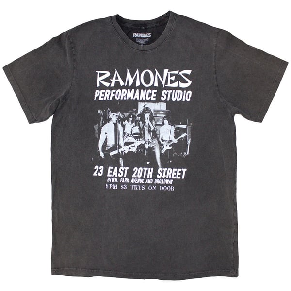 Ramones Unisex Stone Wash T-Shirt: East Village (XX-Large)