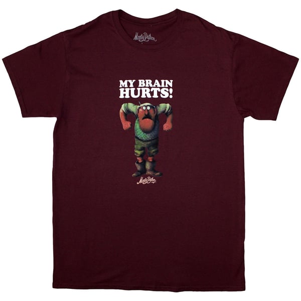 Monty Python Unisex T-Shirt: My Brain Hurts (Large)