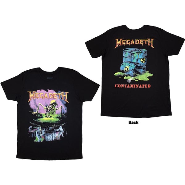 Megadeth Unisex T-Shirt: Contaminated (Back Print) (Small)
