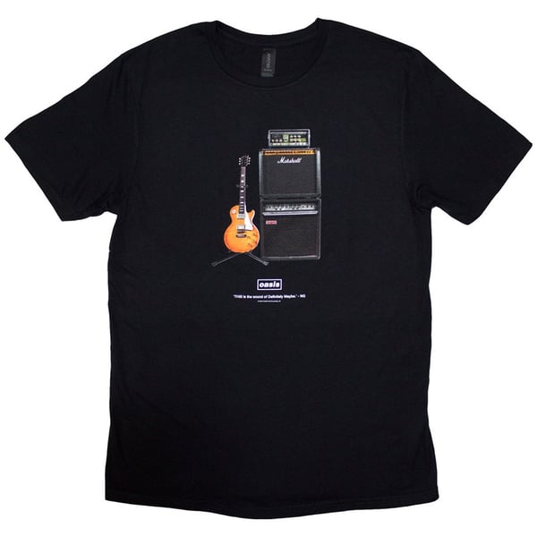 Oasis Unisex T-Shirt: Definitely Maybe Guitar (XX-Large)