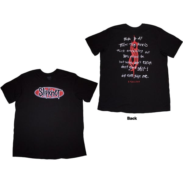 Slipknot Unisex T-Shirt: F It All (Back Print) (X-Large)