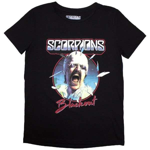 Scorpions Ladies T-Shirt: Blackout Tour '82 (Back Print) (Small)