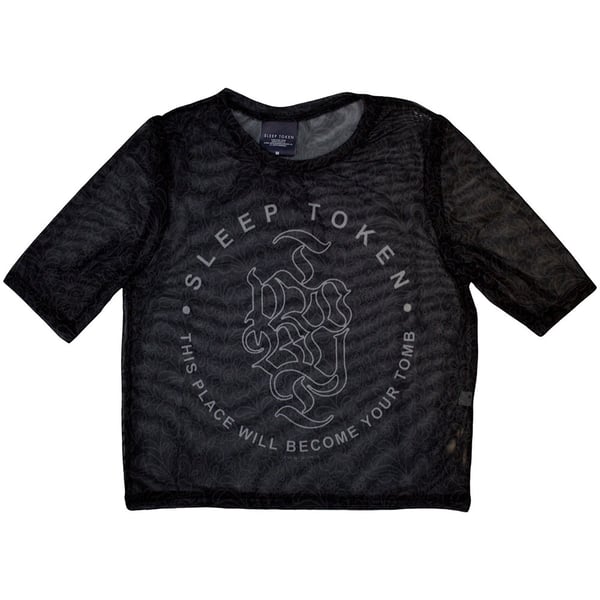 Sleep Token Ladies Crop Top: Tomb (Mesh) (Medium)