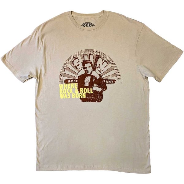 Sun Records Unisex T-Shirt: Elvis Where R&R Was Born (Medium)