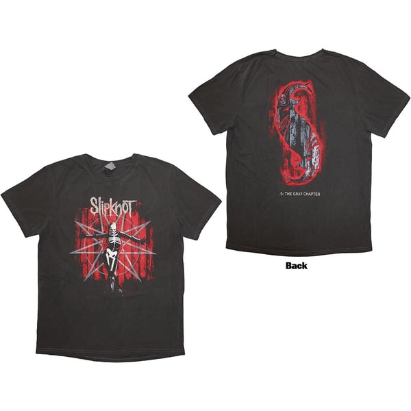 Slipknot Unisex T-Shirt: The Gray Chapter Star (Back Print & Wash Collection) (X-Large)