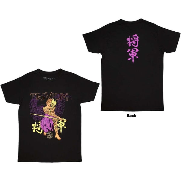 Trivium Unisex T-Shirt: Kanji (Back Print) (Small)