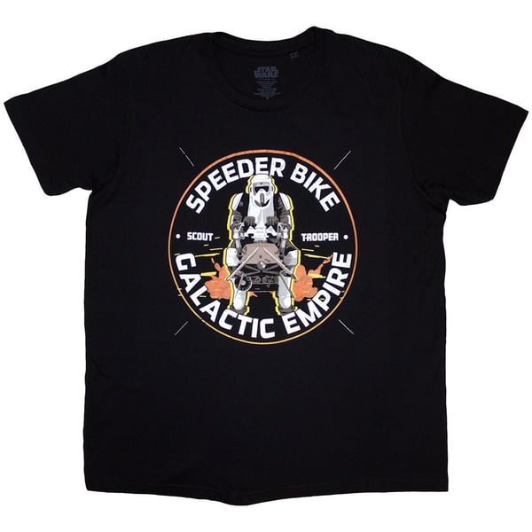 Star Wars Unisex T-Shirt: Speeder Bike Galactic Empire (Large)