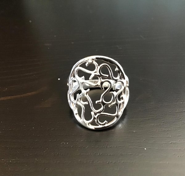 Agélii Fashion - Ring "Mandala" i silver - Michael Medoc Collection