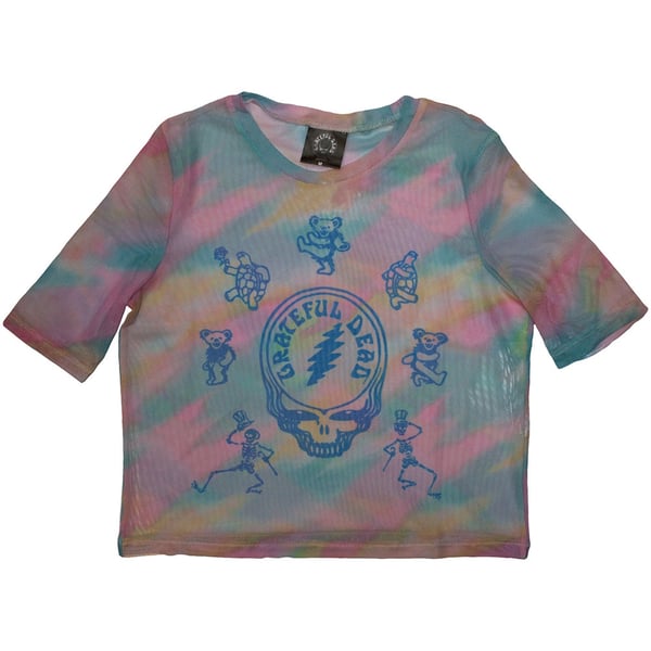 Grateful Dead Ladies Crop Top: Dead Egyptian Slash (Mesh) (Large)