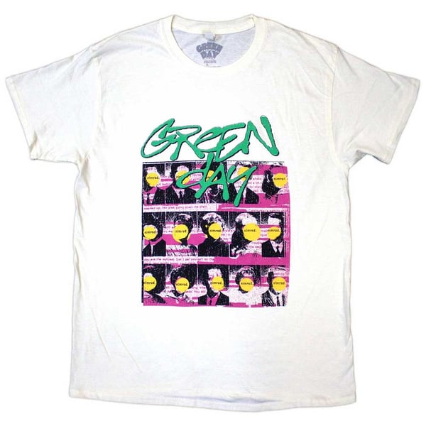 Green Day Unisex T-Shirt: Nimrod Mugshots (X-Large)
