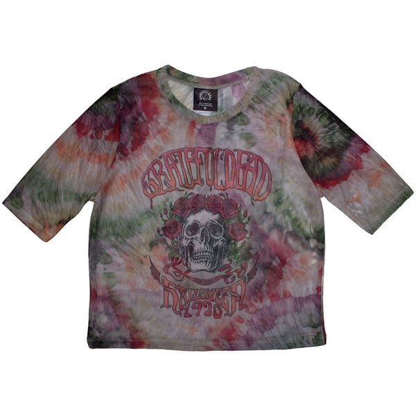 Grateful Dead Ladies Crop Top: Stony Brook Bertha (Mesh) (Medium)