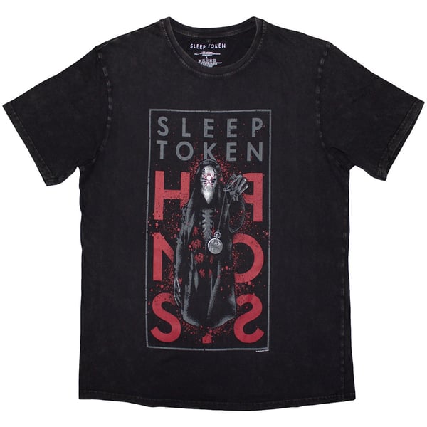 Sleep Token Unisex Stone Wash T-Shirt: Hypnosis (Black) (Small)