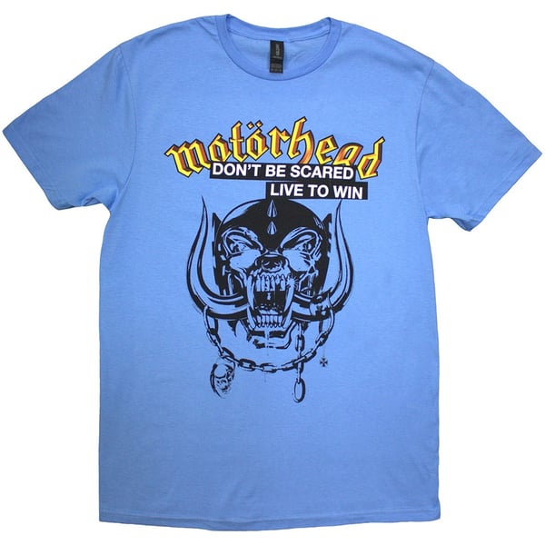 Motorhead Unisex T-Shirt: Live To Win (Blue) (Small)