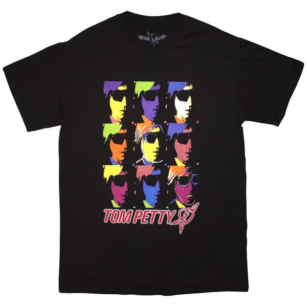 Tom Petty & The Heartbreakers Unisex T-Shirt: Nine Toms (Black) (X-Large)