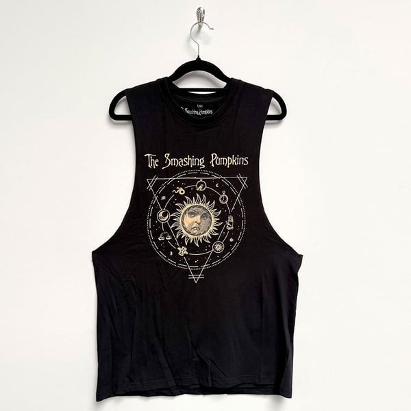 The Smashing Pumpkins Unisex Vest T-Shirt: Celestial Sun (Black) (Large)