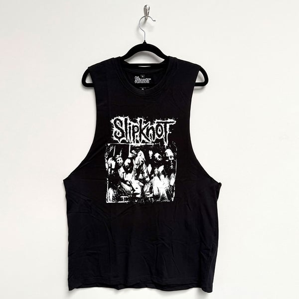 Slipknot Unisex Vest T-Shirt: Album Splatter (Black) (Back Print) (Large)