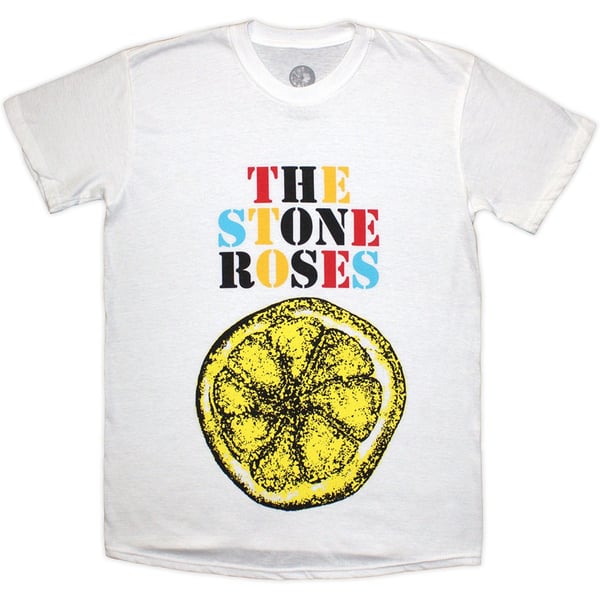 The Stone Roses Unisex T-Shirt: Lemon Multicolour (White) (Large)