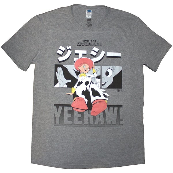 Disney Unisex T-Shirt: Toy Story Jessie Yeehaw (Grey) (X-Large)