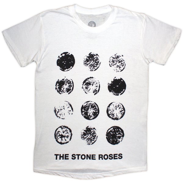 The Stone Roses Unisex T-Shirt: Lemons Grid (White) (XX-Large)