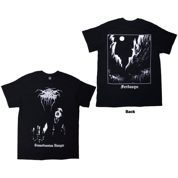 Darkthrone Unisex T-Shirt: Transilvanian Hunger (Back Print) (Black) (Large)