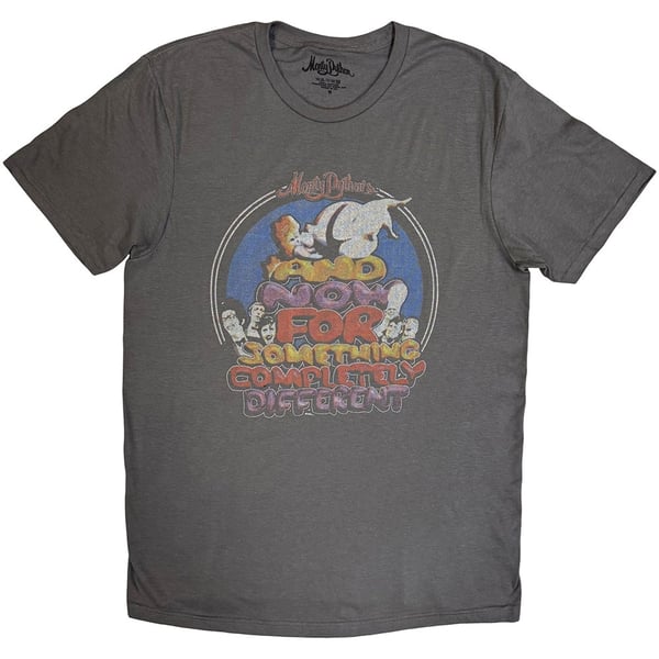 Monty Python Unisex T-Shirt: And Now For... (Charcoal Grey) (Large)