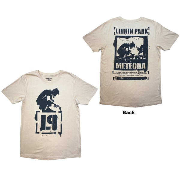 Linkin Park Unisex T-Shirt: Meteora (Sand) (Back Print) (XX-Large)