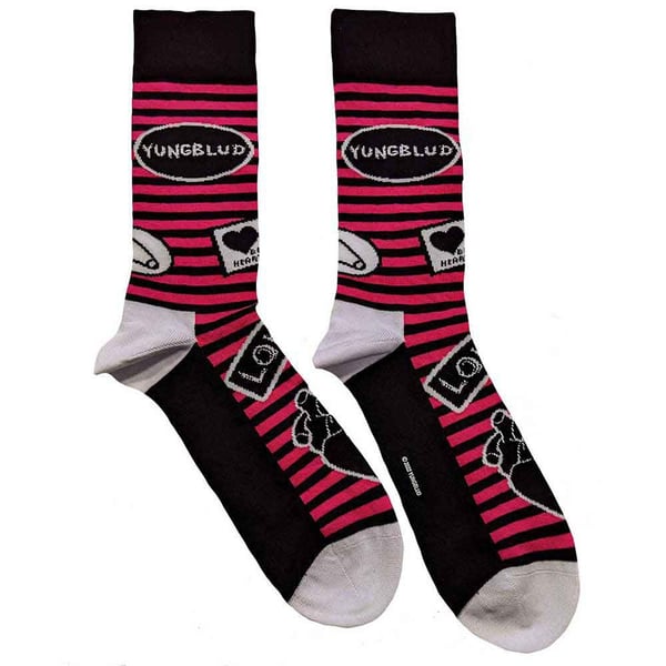 Yungblud Unisex Ankelsokker: Symboler (Svart) (UK Størrelse 4 - 7) Yungblud Unisex Ankelsokker: Symboler (Svart) (UK Størrelse 4 - 7)