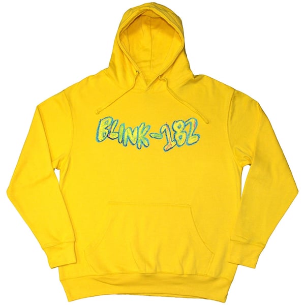 Blink-182 Unisex Pullover Hoodie: Crayon (Yellow) (XX-Large)