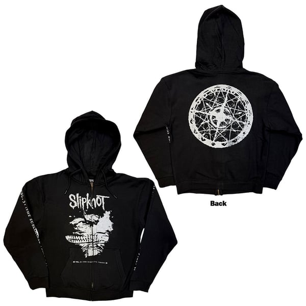 Slipknot Unisex Zipped Hoodie: Subliminal Verses (Black) (Back Print) (XX-Large)