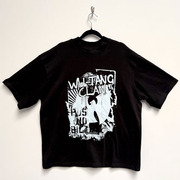 Wu-Tang Clan Unisex Oversized Boxy T-Shirt: Graffiti (Black) (Small)
