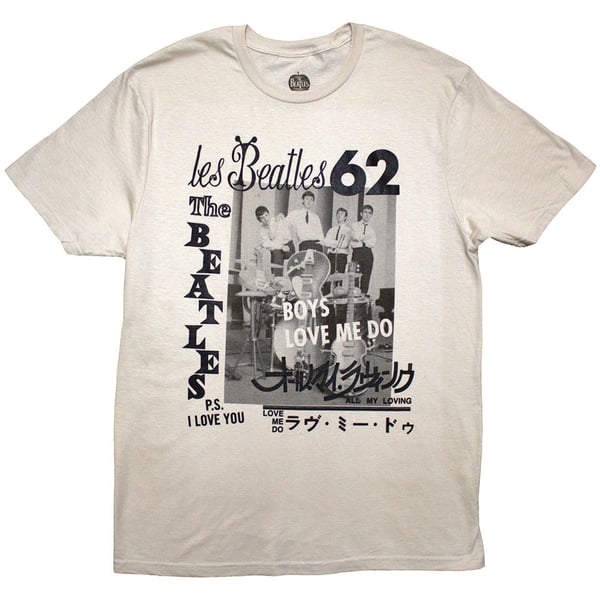 The Beatles Unisex T-Shirt: 1962 (Sand) (X-Large)
