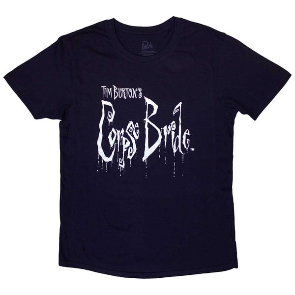 Corpse Bride Unisex T-Shirt: Logo (Navy Blue) (Small)