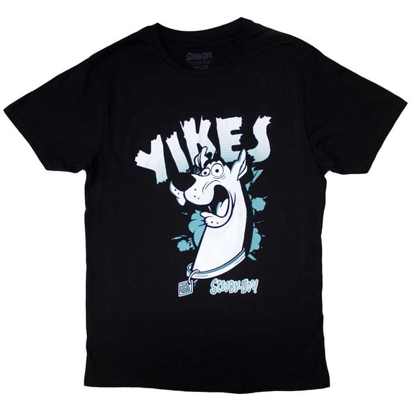 Scooby Doo Unisex T-Shirt: Yikes Scooby Blue (Black) (Large)
