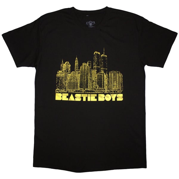 The Beastie Boys Unisex T-Shirt: NYC Skyline (Black) (Large)
