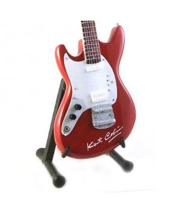 Mini guitar: Nirvana - Kurt Cobain - Fender Mustang Red Signature Mini guitar: Nirvana - Kurt Cobain - Fender Mustang Red Signature