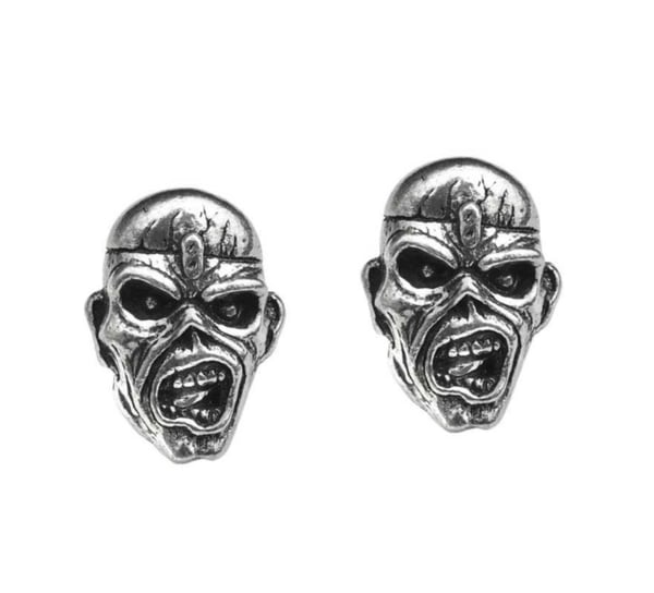 Iron Maiden Stud Earrings: Piece of Mind Eddie