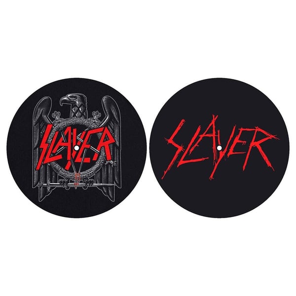 Slayer Turntable Slipmat Set: Eagle/Scratched Logo (Retail Pack)
