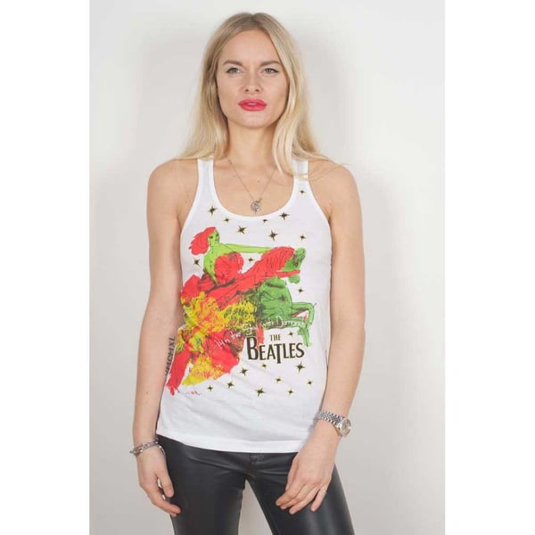 The Beatles Ladies Vest T-Shirt: Lucy in the sky with diamonds (Large)