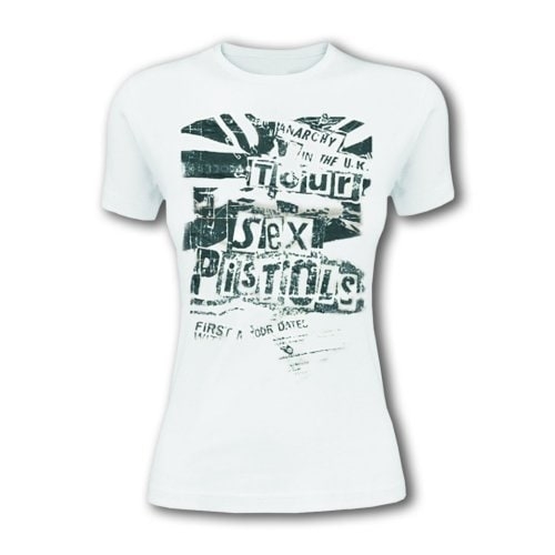 The Sex Pistols Ladies T-Shirt: Flag Tour (X-Large)