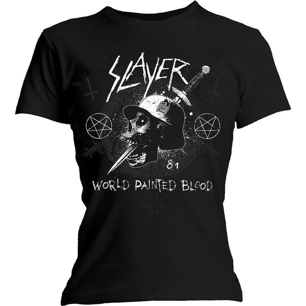 Slayer Ladies T-Shirt: Dagger Skull (Small)